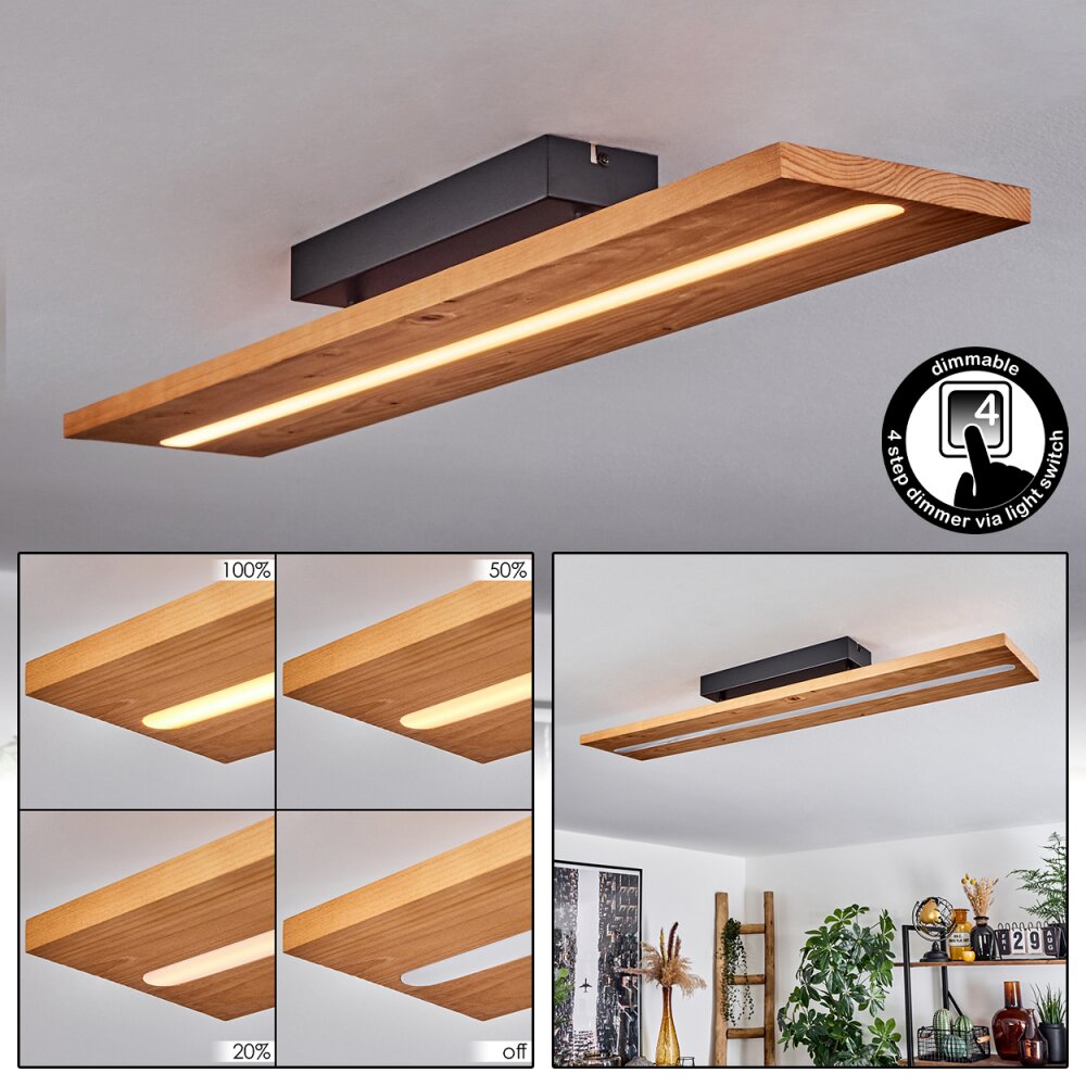 Adak Plafondlamp LED Zwart, 1-licht main product photo