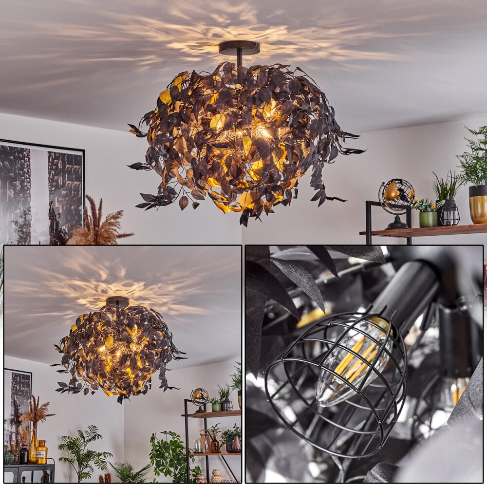 Kallax Plafondlamp Zwart, 3-lichts main product photo