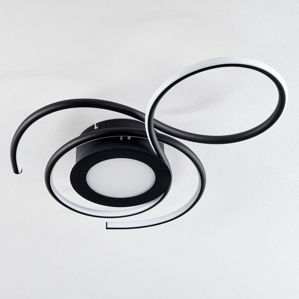 Olok Plafondlamp LED Zwart, 1-licht, Afstandsbediening