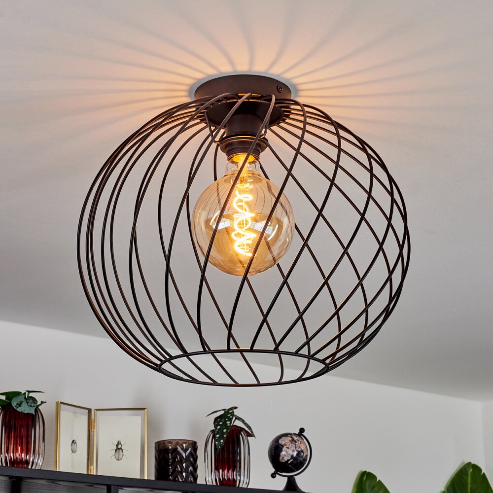 Miton Plafondlamp Zwart, 1-licht
