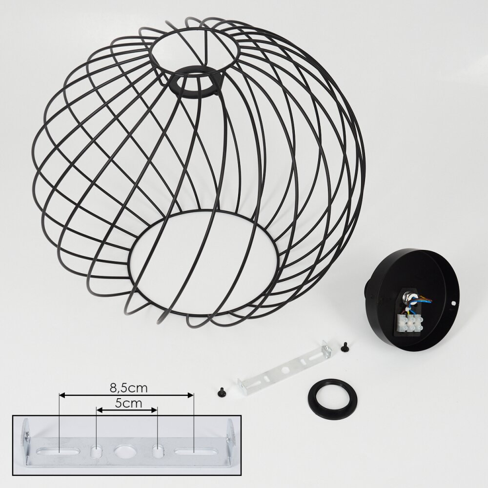 Miton Plafondlamp Zwart, 1-licht