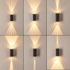 Komoren Buiten muurverlichting LED Zwart, 2-lichts