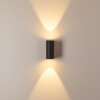 Komoren Buiten muurverlichting LED Zwart, 2-lichts