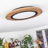 Salmi Plafondpaneel LED houtlook, Zwart, 1-licht