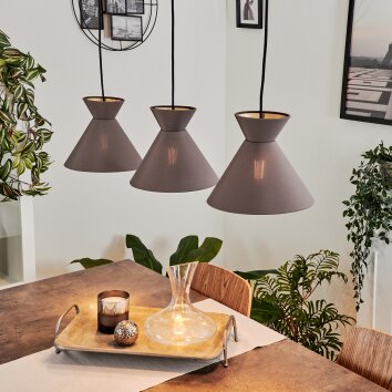 Pliche Hanger Zwart, 3-lichts