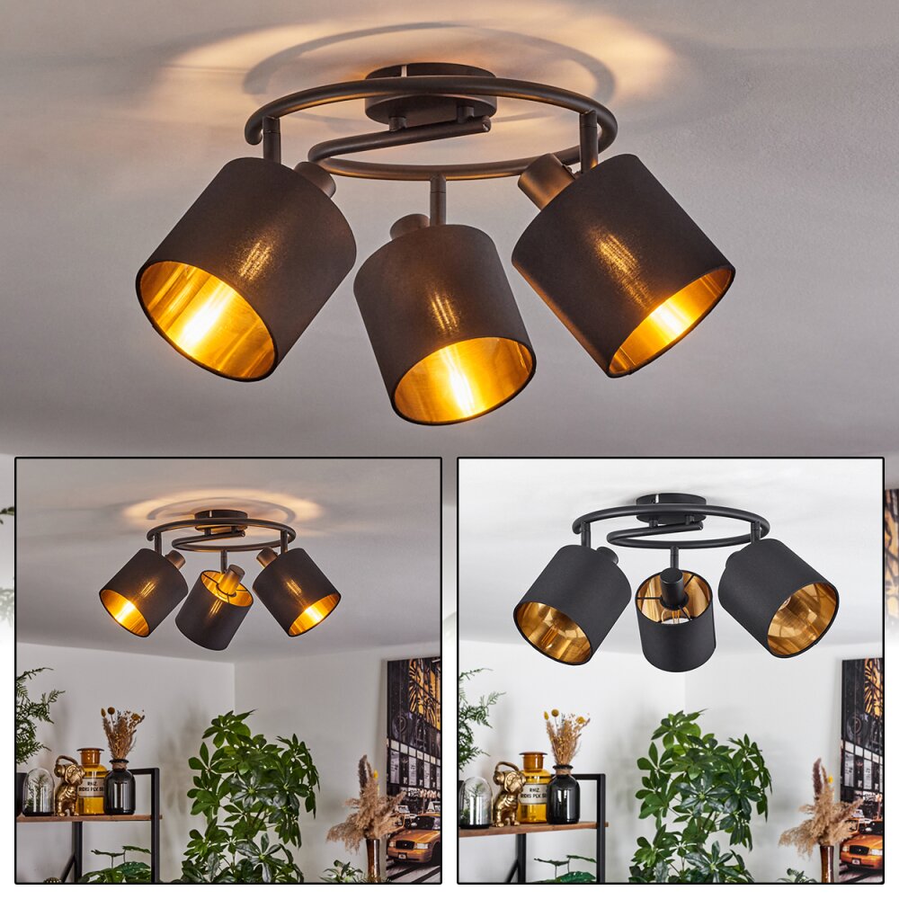 Alsen Plafondlamp Zwart, 3-lichts main product photo