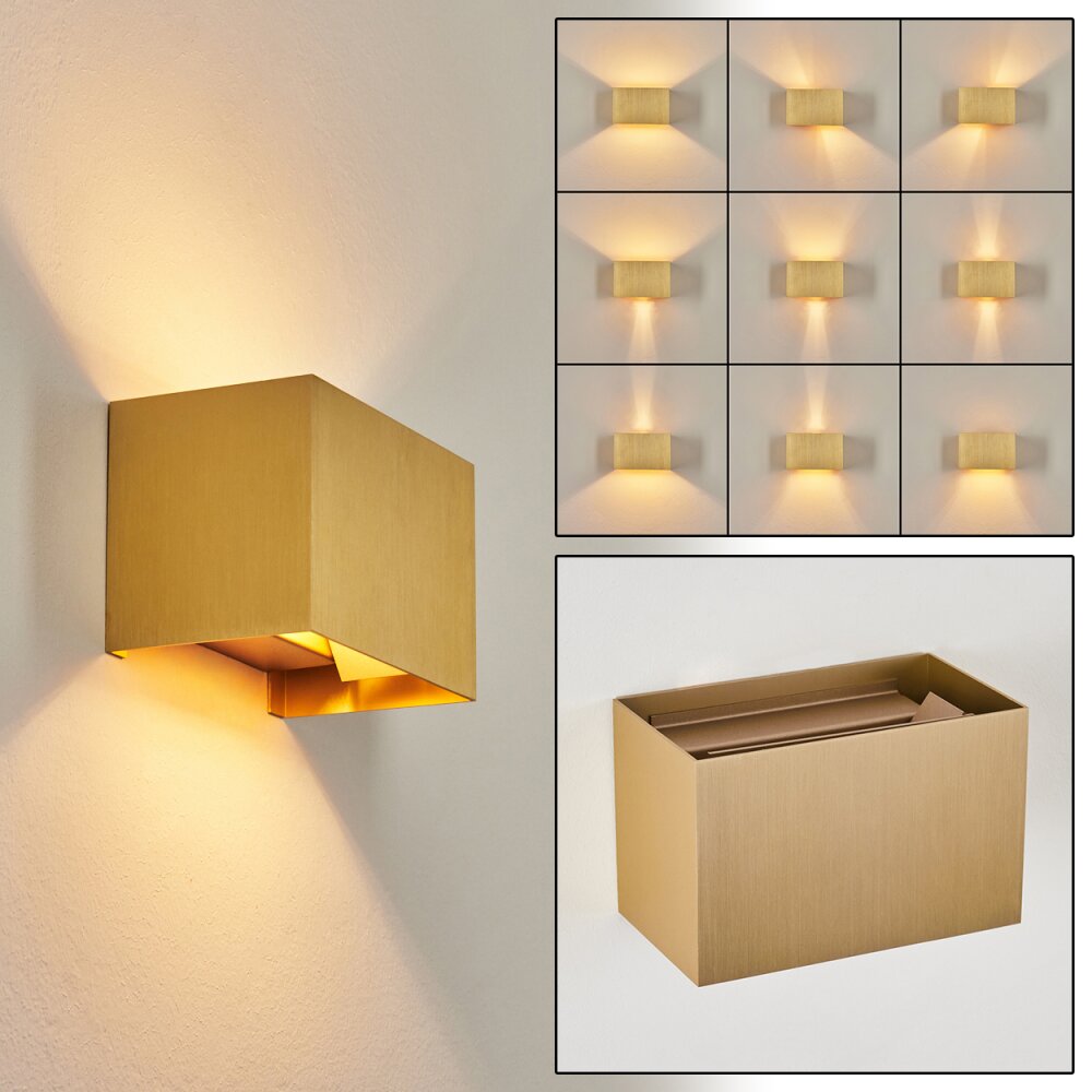 Badajoz Muurlamp Goud, 1-licht main product photo