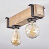 Montgomery Plafondlamp Natuurlijke kleuren, Zwart, 2-lichts
