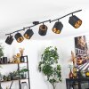 Alsen Plafondlamp Zwart, 6-lichts