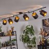 Alsen Plafondlamp Zwart, 6-lichts