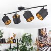 Alsen Plafondlamp Zwart, 4-lichts