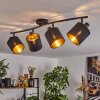 Alsen Plafondlamp Zwart, 4-lichts