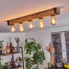 Montgomery Plafondlamp Natuurlijke kleuren, Zwart, 5-lichts