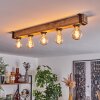 Montgomery Plafondlamp Natuurlijke kleuren, Zwart, 5-lichts