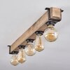 Montgomery Plafondlamp Natuurlijke kleuren, Zwart, 5-lichts