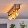 Montgomery Plafondlamp Natuurlijke kleuren, Zwart, 5-lichts