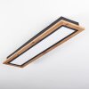 Salmi Plafondpaneel LED houtlook, Zwart, 1-licht, Afstandsbediening