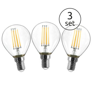 Globo Set van 3 LED E27 4 Watt 3000 Kelvin 400 Lumen Globo Set van 3 LED E27 4 Watt 3000 Kelvin 400 Lumen