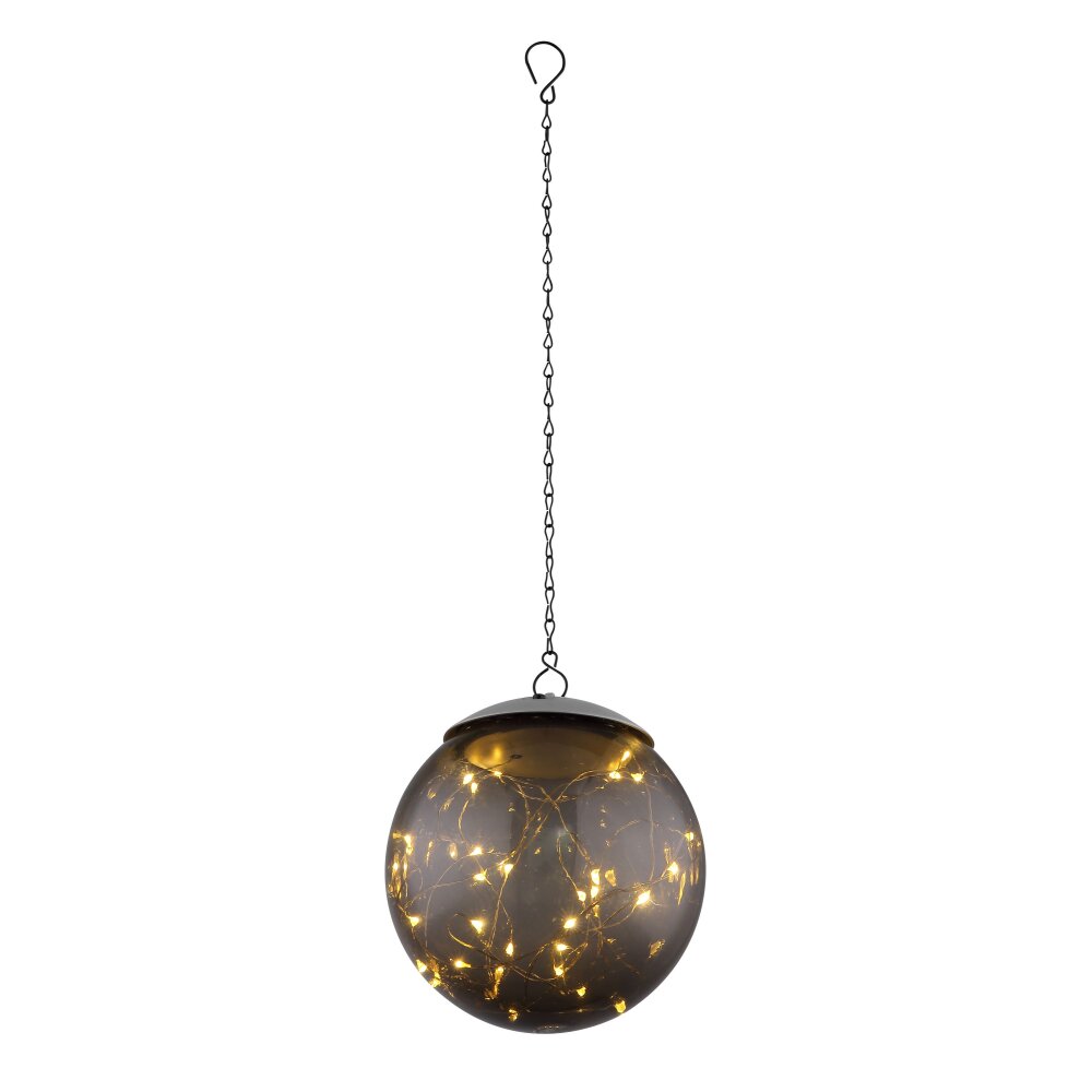 Globo Solarlamp LED Rookkleurig, Zwart, 20-lichts main product photo