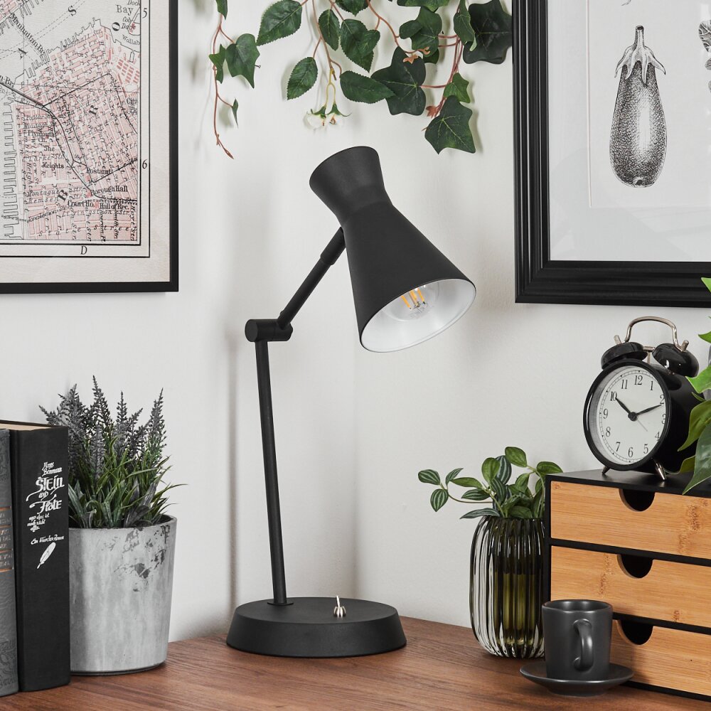 Vijes Tafellamp Zwart, 1-licht