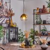 Koyoto Hanger Glas 15 cm Goud, Zwart, 1-licht