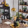 Koyoto Hanger Glas 15 cm Goud, Zwart, 1-licht
