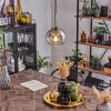 Koyoto Hanger Glas 15 cm Goud, Zwart, 1-licht