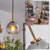 Koyoto Hanger Glas 15 cm Goud, Zwart, 1-licht
