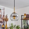 Koyoto Hanger Glas 15 cm Goud, Zwart, 1-licht