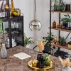 Koyoto Hanger Glas 15 cm Goud, Zwart, 1-licht