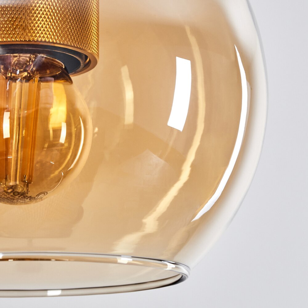 Koyoto Hanger Glas 15 cm Goud, Zwart, 1-licht