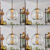 Koyoto Hanger Glas 20 cm Goud, Zwart, 1-licht