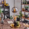 Koyoto Hanger Glas 20 cm Goud, Zwart, 1-licht