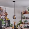 Koyoto Hanger Glas 20 cm Goud, Zwart, 1-licht