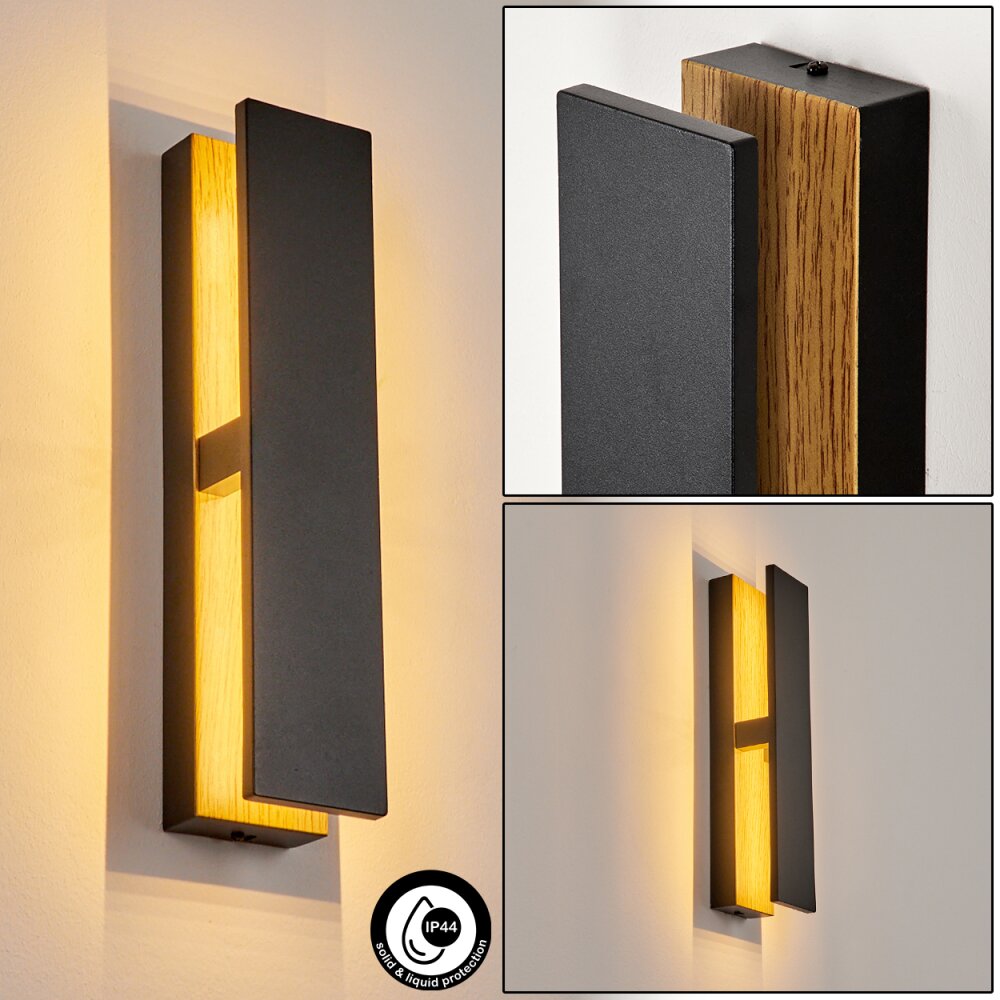Berna Buiten muurverlichting LED houtlook, 1-licht main product photo