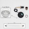 Koyoto Hanger Glas 25 cm Oud messing, 1-licht