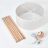 Saladillo Staande lamp Hout donker, Wit, 1-licht