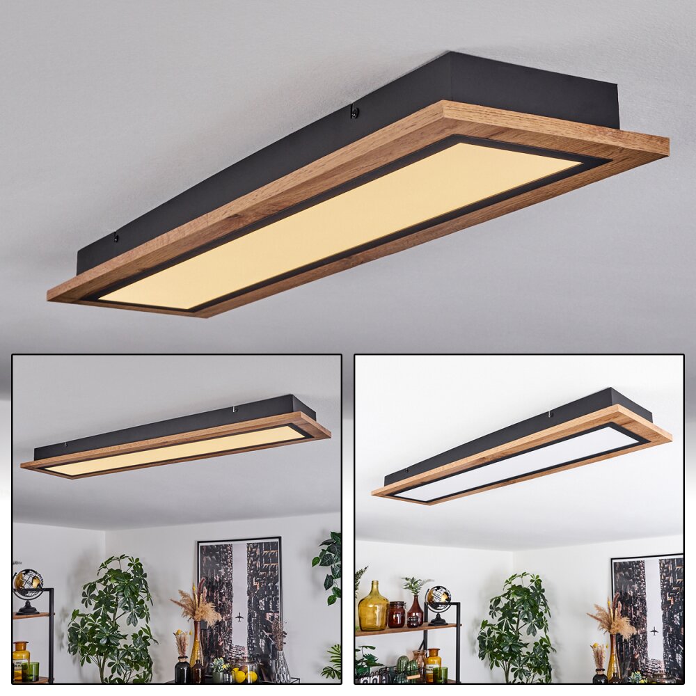Salmi Plafondlamp LED houtlook, 1-licht main product photo