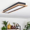 Salmi Plafondlamp LED houtlook, 1-licht