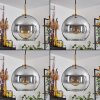 Koyoto Hanger Glas 25 cm Goud, Zwart, 1-licht