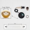 Koyoto Hanger Glas 15 cm Oud messing, 1-licht