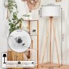 Saladillo Staande lamp Hout licht, Wit, 1-licht