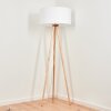 Saladillo Staande lamp Hout licht, Wit, 1-licht