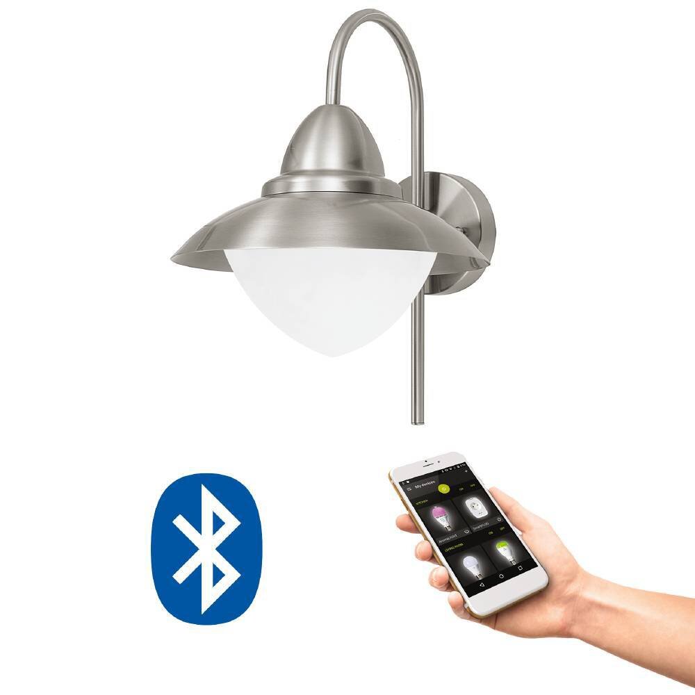 Eglo SIDNEY Buiten muurverlichting LED roestvrij staal, 1-licht, Afstandsbediening, Kleurwisselaar main product photo