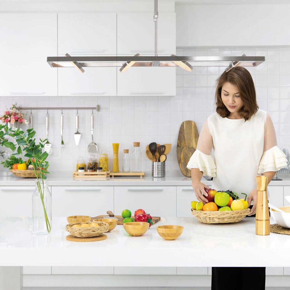 Steinhauer Soleil Hanglamp LED Staal geborsteld, 4-lichts main product photo