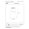 Lucide DERBY Buitenshuis plafond verlichting LED Zwart, 1-licht