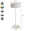 Lutec COCKTAIL Tafellamp LED Wit, 1-licht