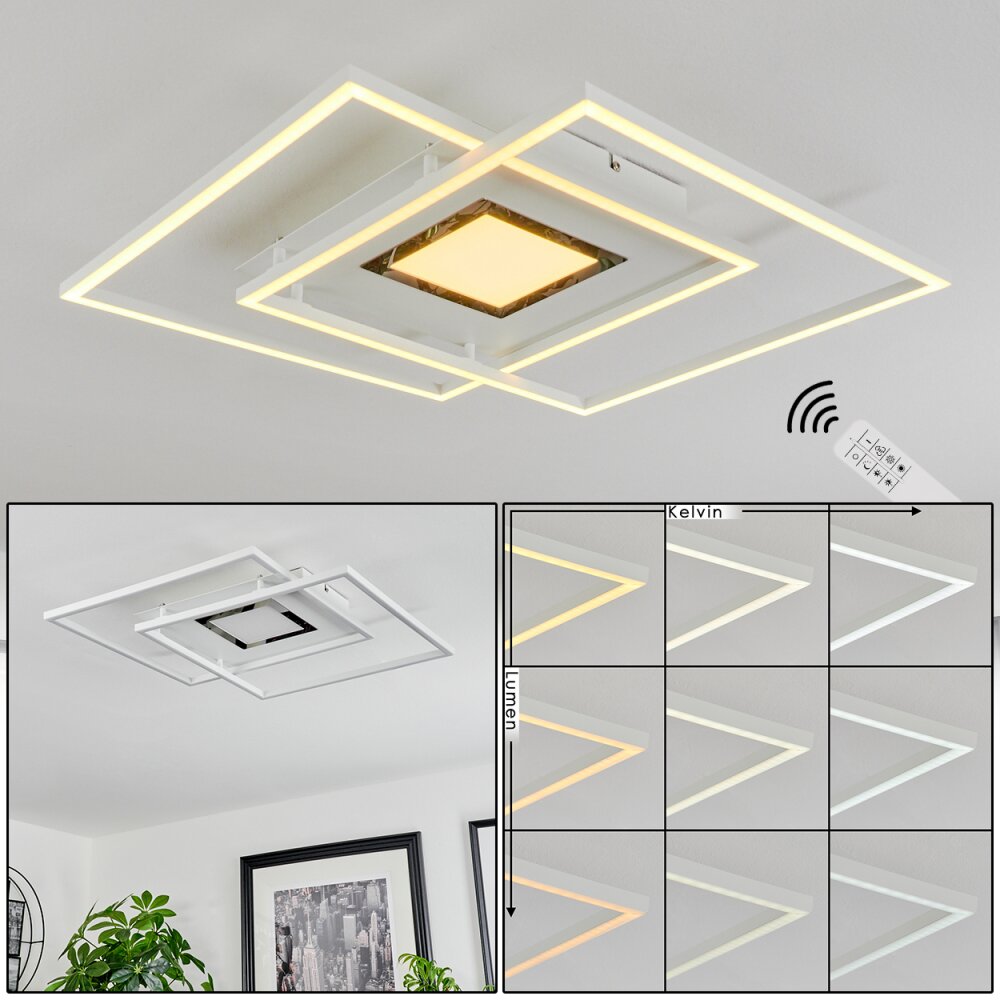 Popoy Plafondlamp LED Wit, 1-licht, Afstandsbediening main product photo