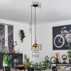 Koyoto Hanger Glas 15 cm roestvrij staal, Zwart, 1-licht