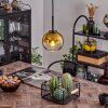 Koyoto Hanger Glas 15 cm roestvrij staal, Zwart, 1-licht